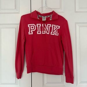 PINK Half-Zip Sweater